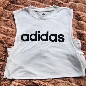 🔥NWOT Adidas white logo tank🔥